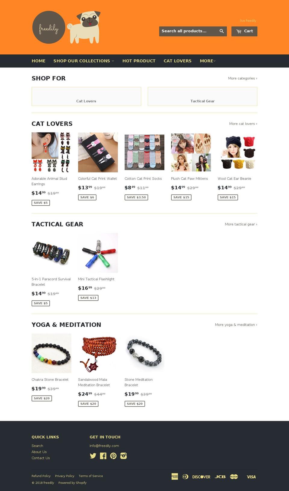 freedily.com — Shopify storefront screenshot
