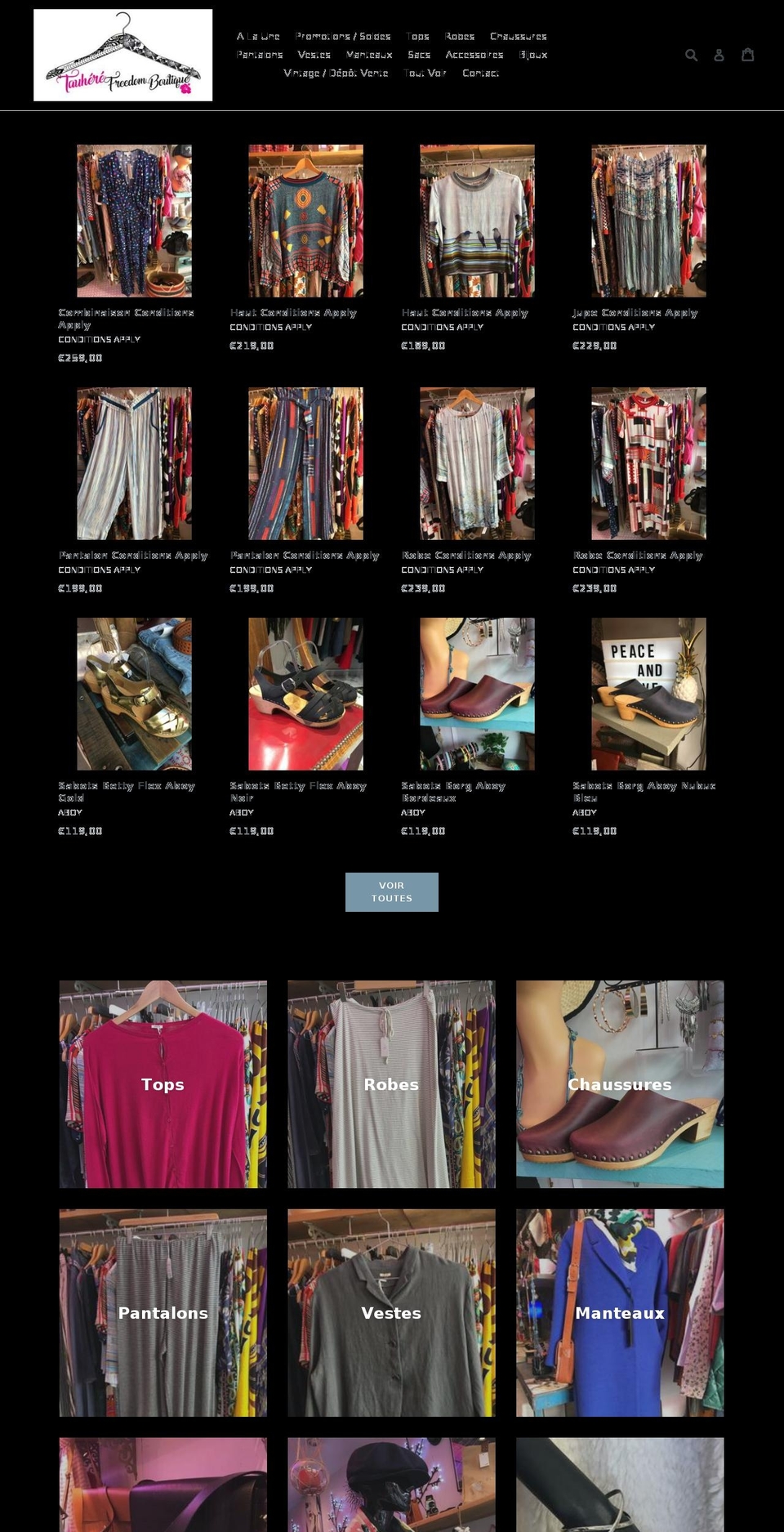 freedom-boutique.com — Shopify storefront screenshot