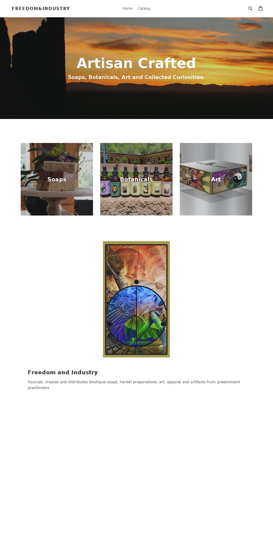 freedomandindustry.com shopify website screenshot