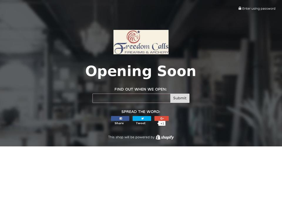 freedomcallsfirearms.com shopify website screenshot