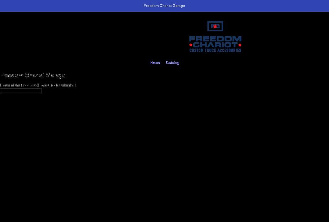freedomchariotgarage.com shopify website screenshot