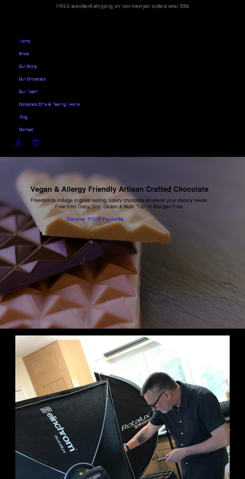 freedomchocolate.co.uk shopify website screenshot