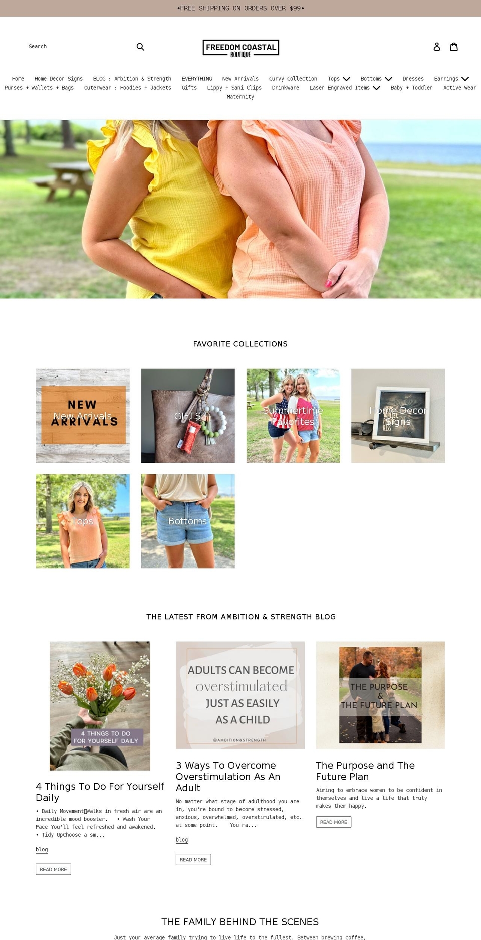 freedomcoastal.com shopify website screenshot