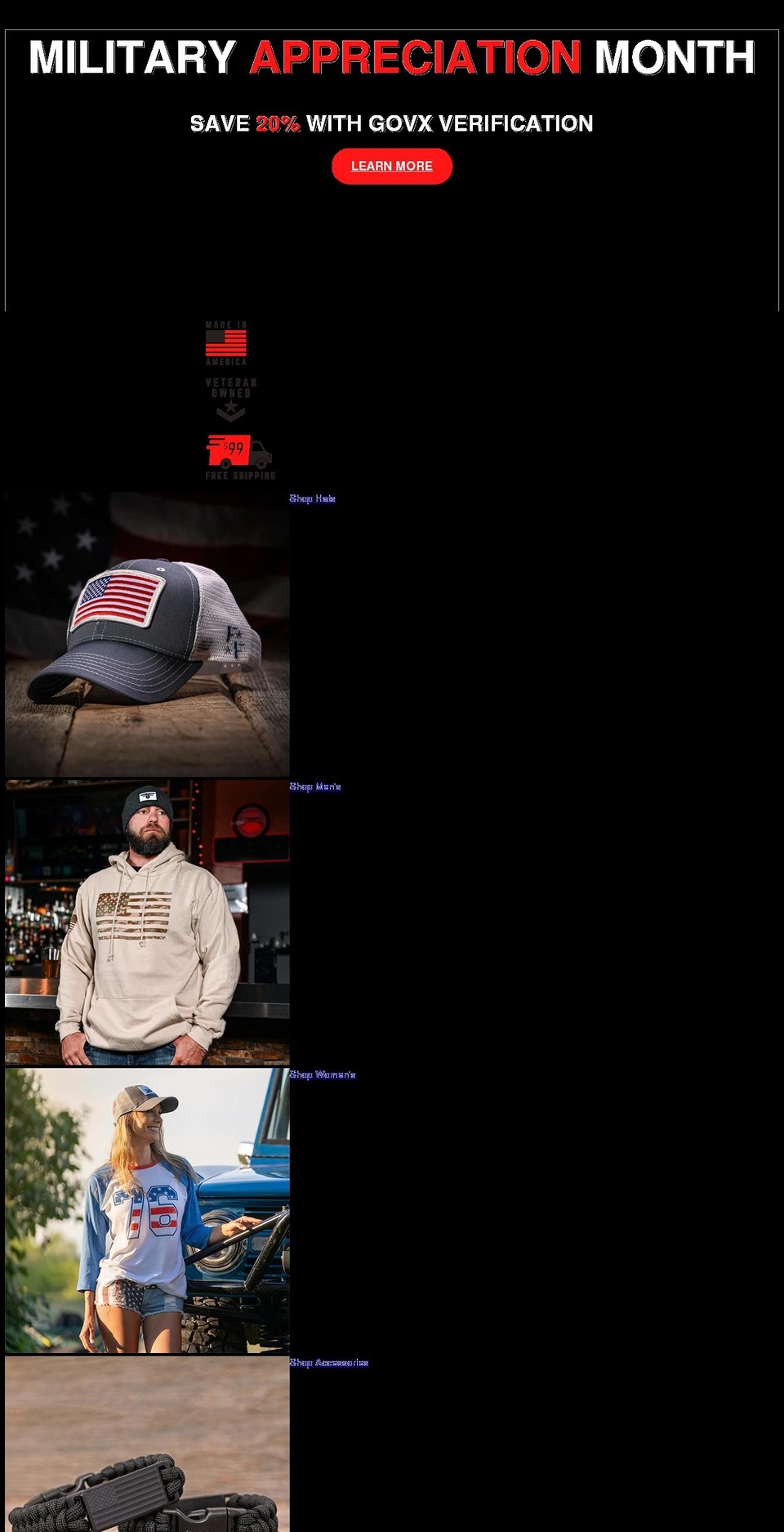 freedomfatigues.com shopify website screenshot