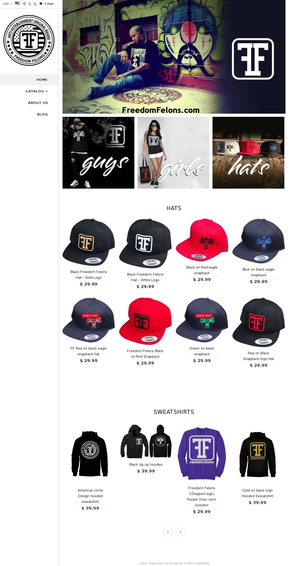 linda-8 Shopify theme site example freedomfelons.com