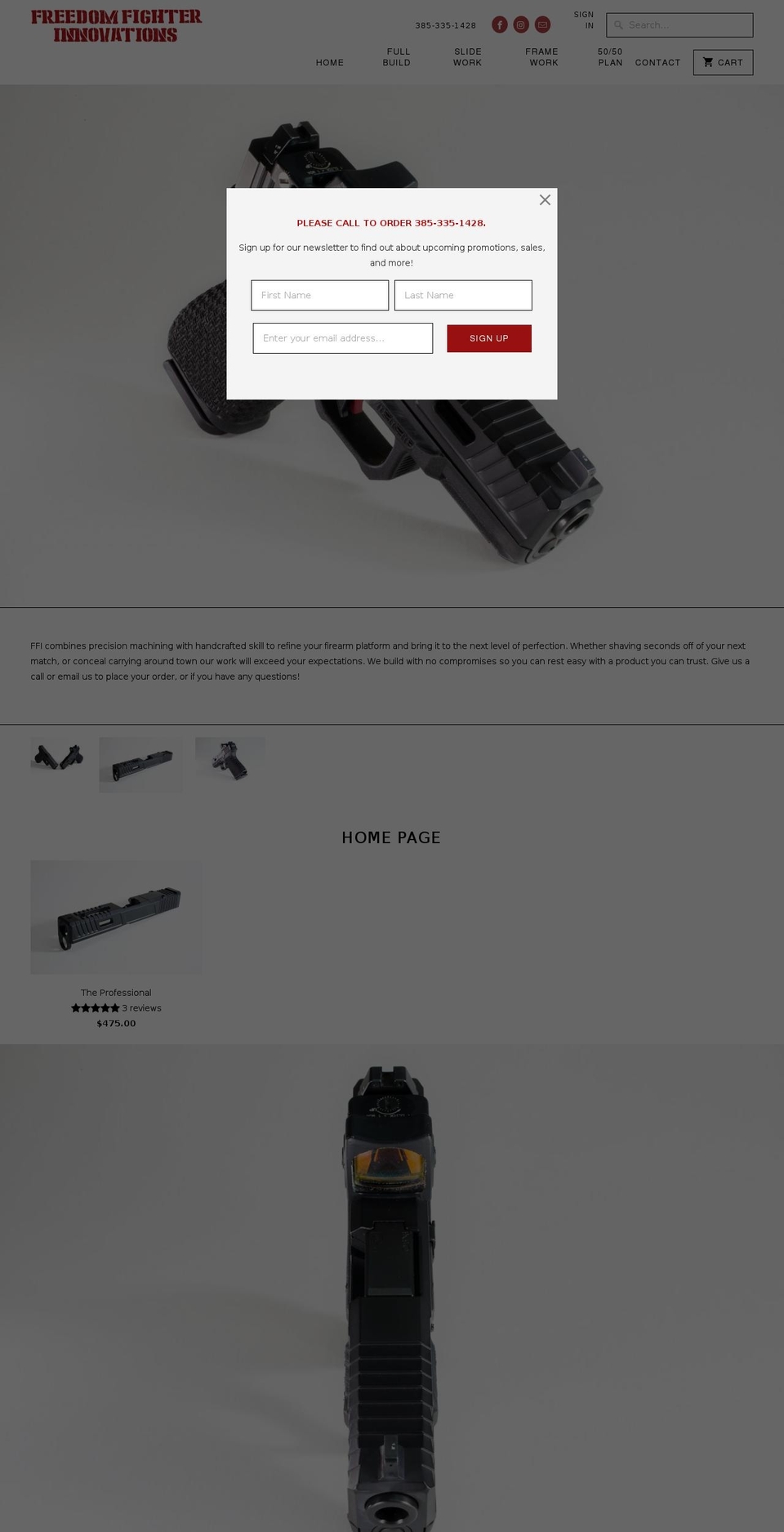 freedomfighterinnovations.com shopify website screenshot