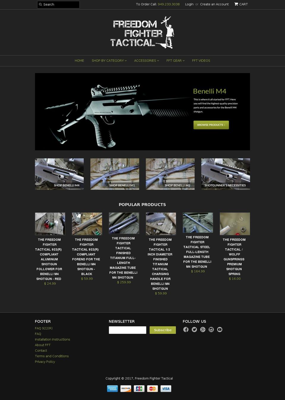 freedomfightertactical.com shopify website screenshot