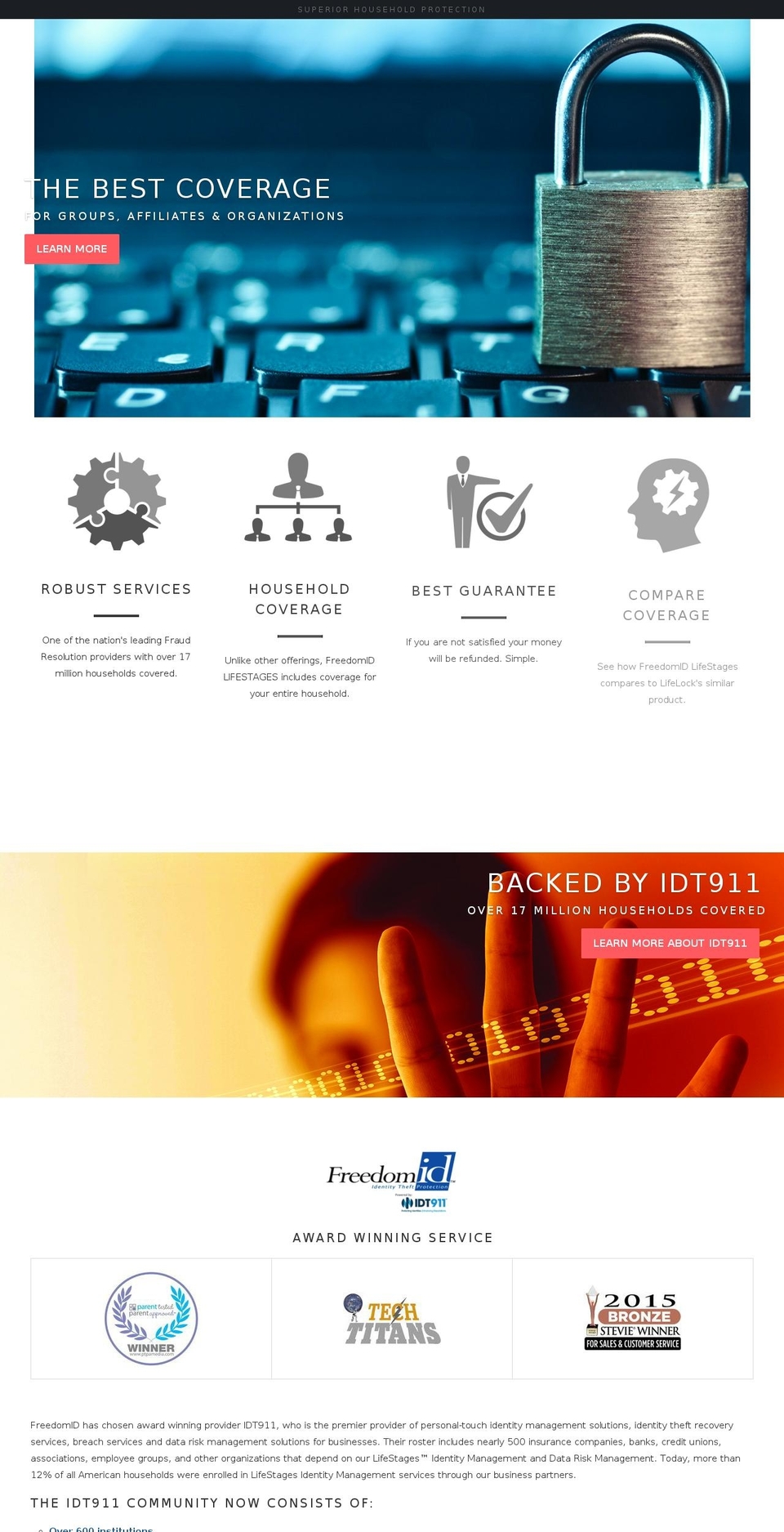 freedomid.com shopify website screenshot