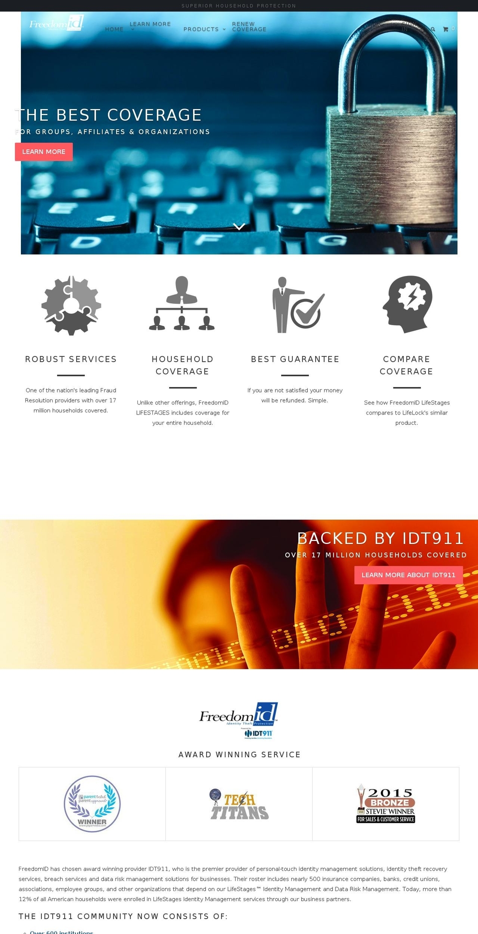 freedomidtp.com shopify website screenshot