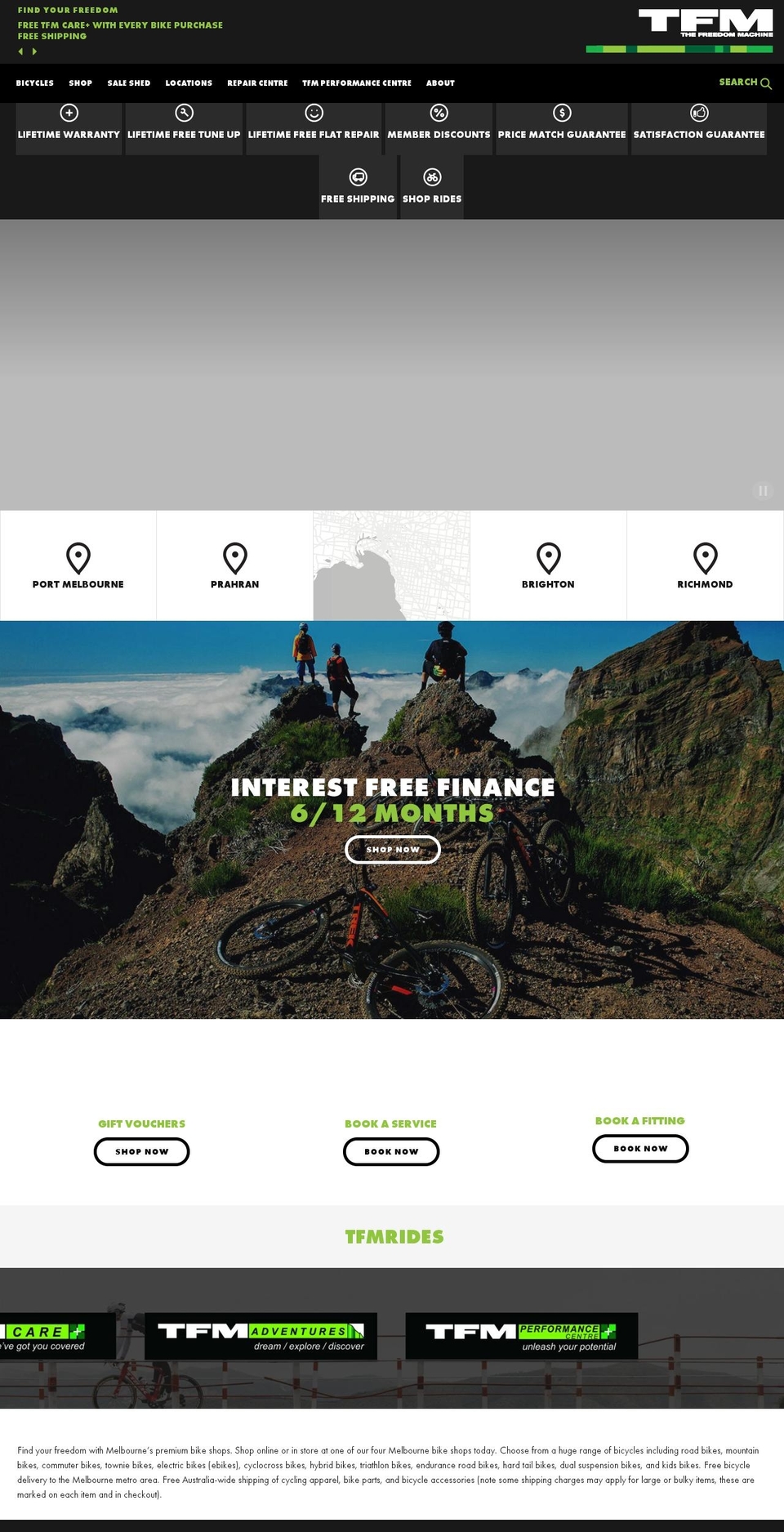 freedommachine.com.au shopify website screenshot