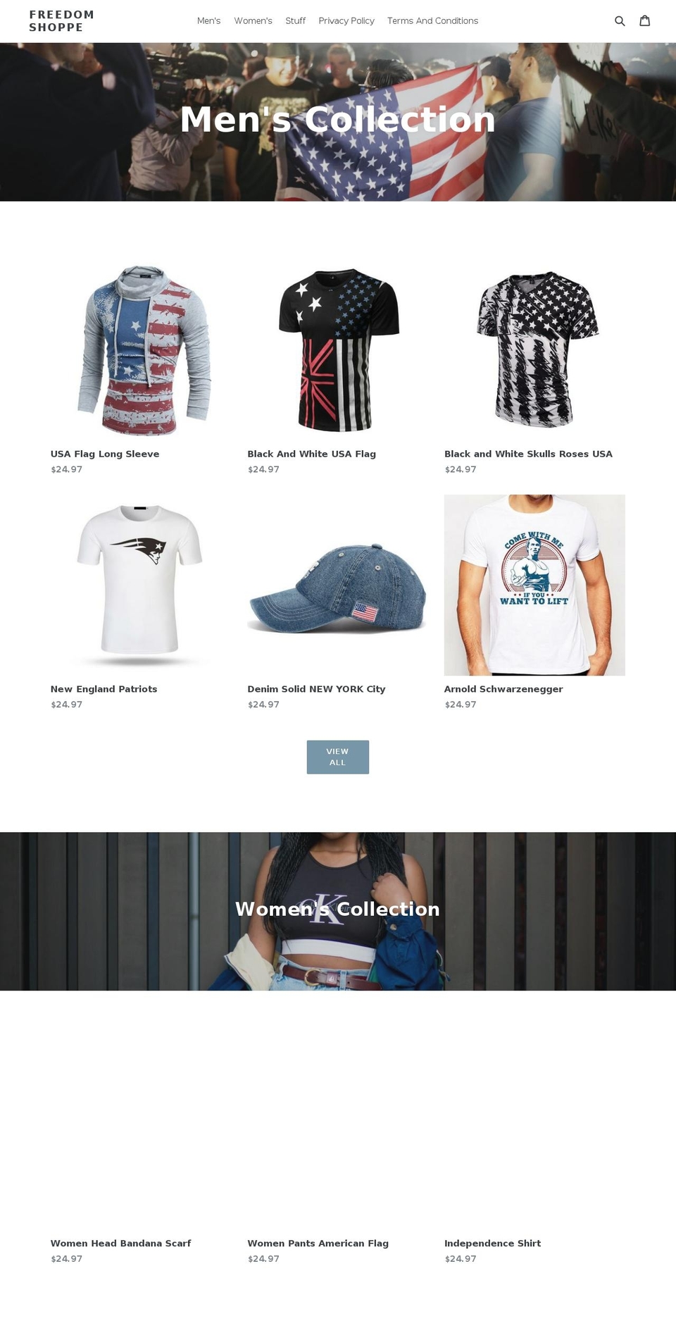 freedomshoppe.com — Shopify storefront screenshot