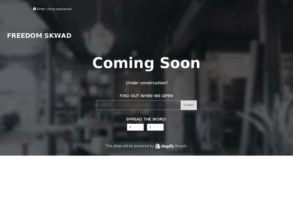 freedomskwad.com — Shopify storefront screenshot