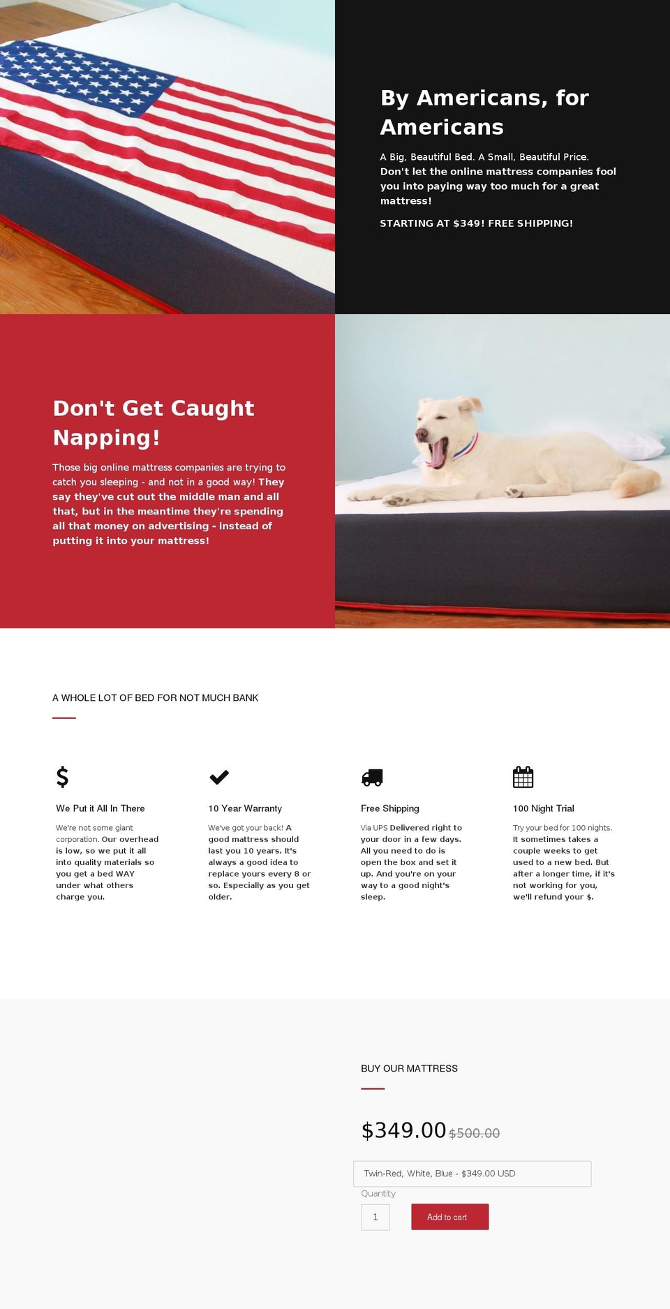 freedomsleep.com shopify website screenshot