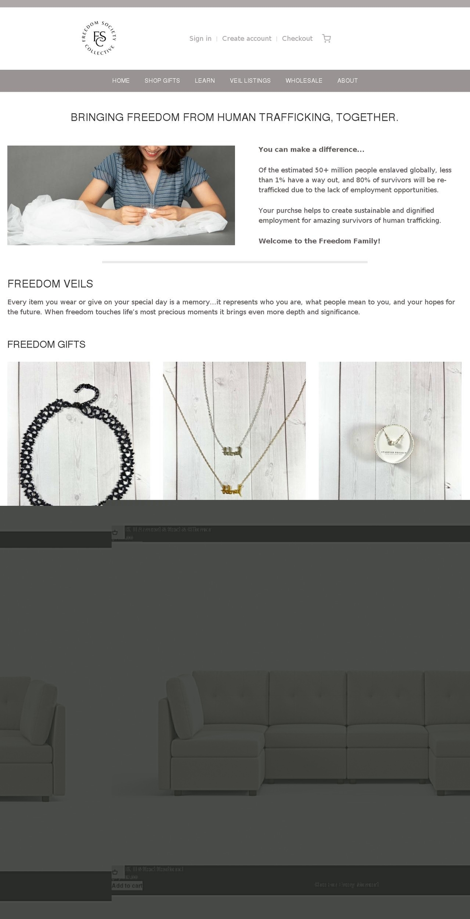 freedomsocietycollective.com shopify website screenshot