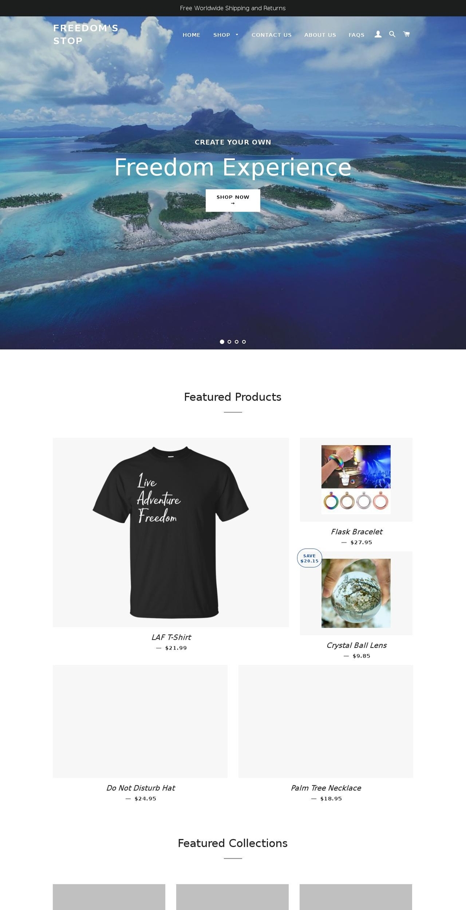 freedomsstop.com — Shopify storefront screenshot