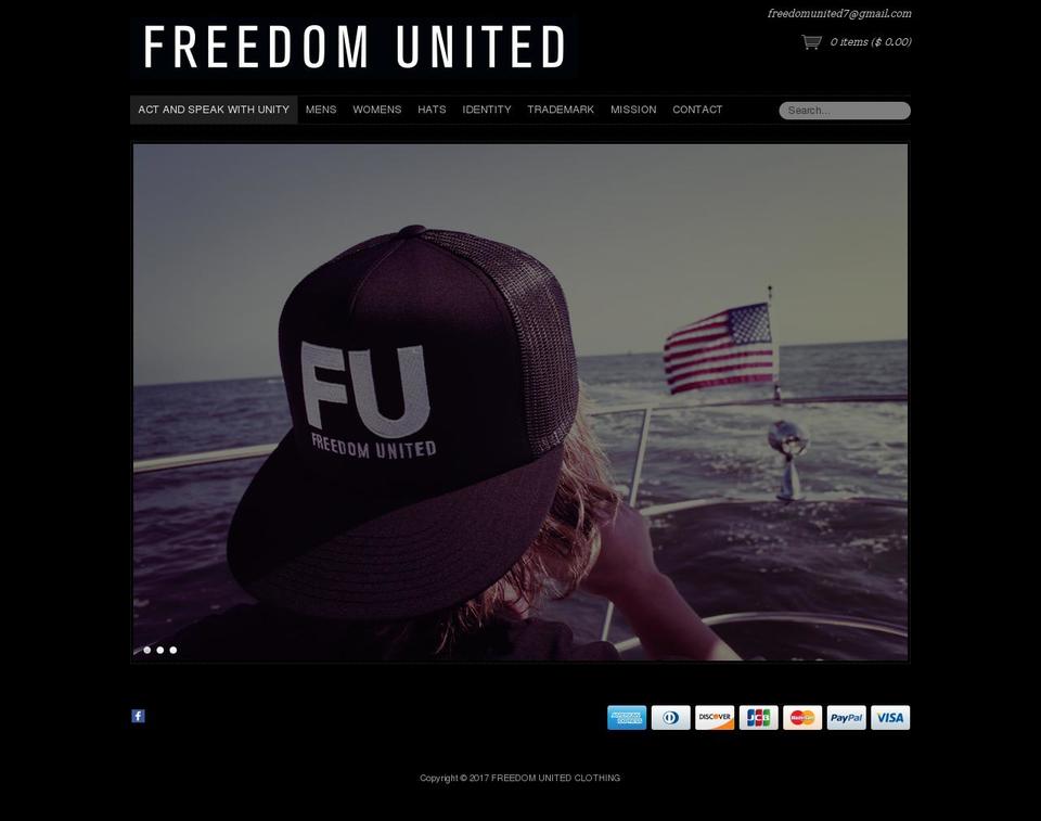 freedomunitedclothing.com shopify website screenshot