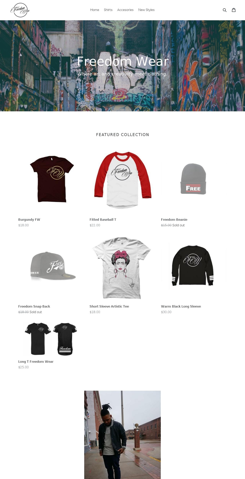 freedomwearco.com — Shopify storefront screenshot