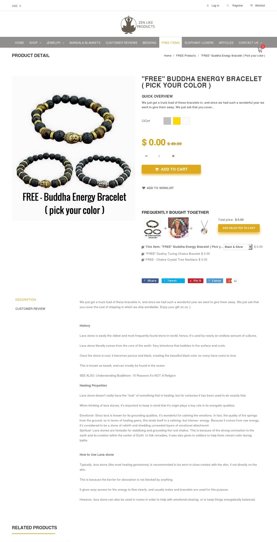 freeenergybracelets.com shopify website screenshot