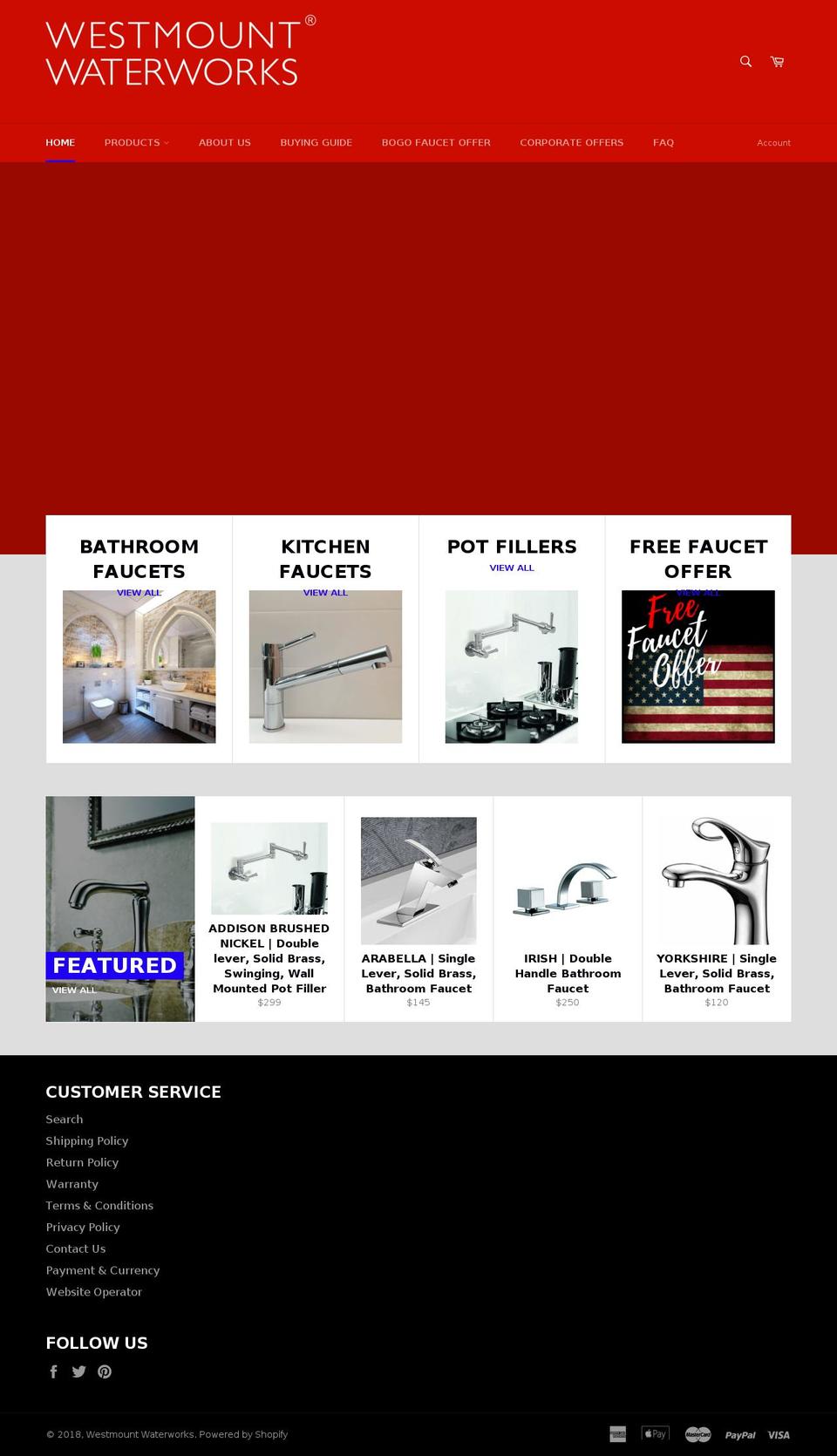 freefaucetoffer.com shopify website screenshot