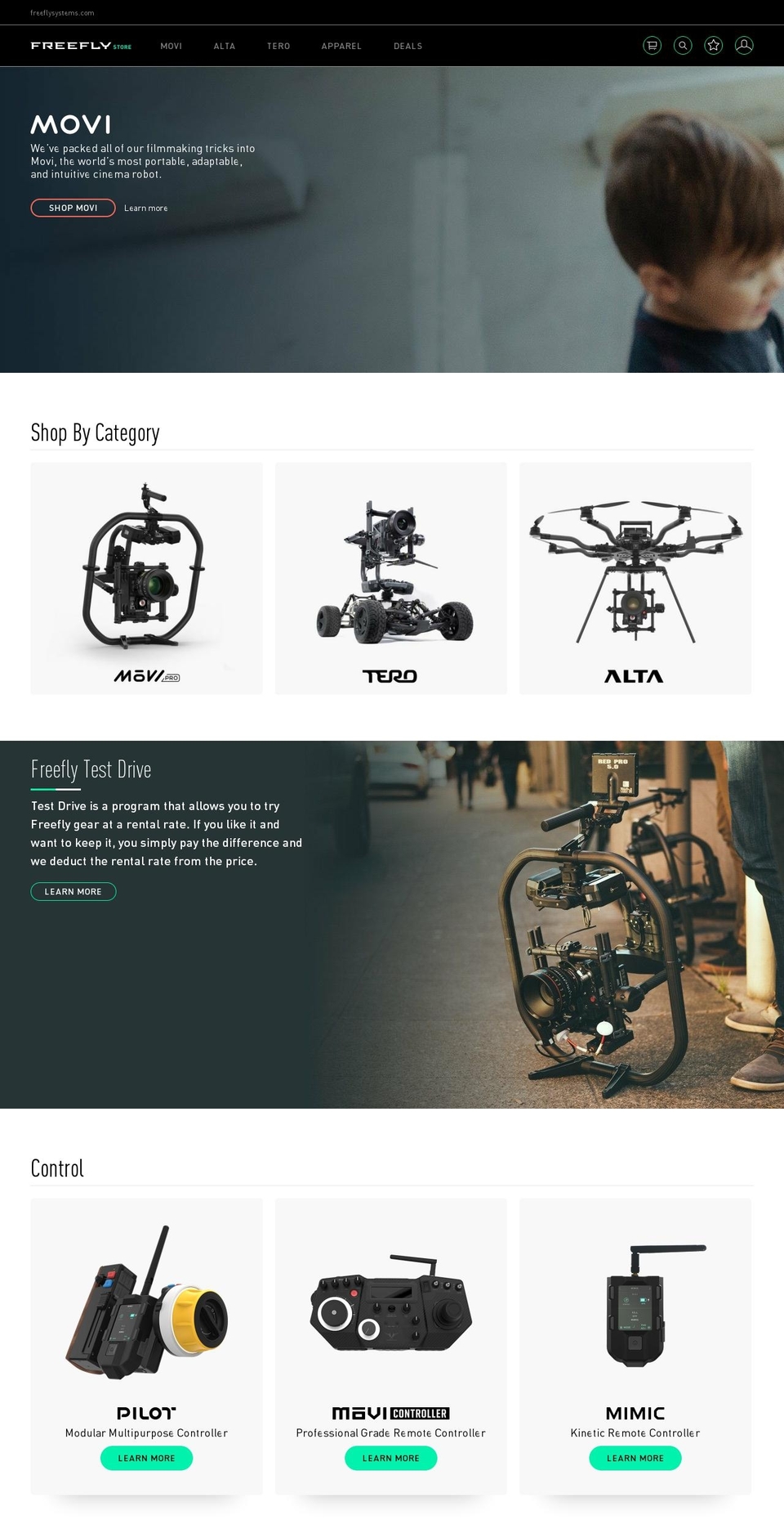 freeflysystems.myshopify.com — Shopify storefront screenshot