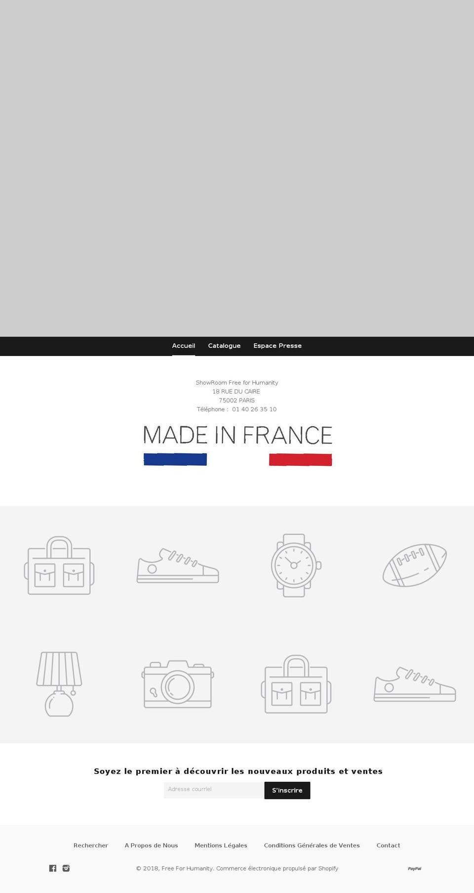 freeforhumanity.net shopify website screenshot