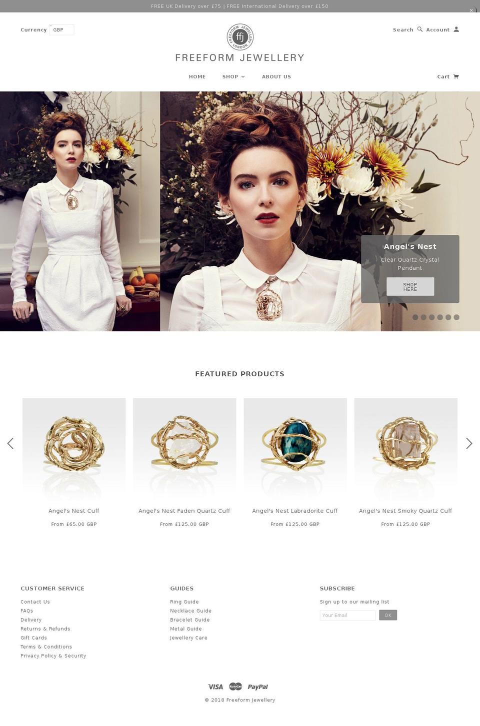 freeformjewellery.com — Shopify storefront screenshot