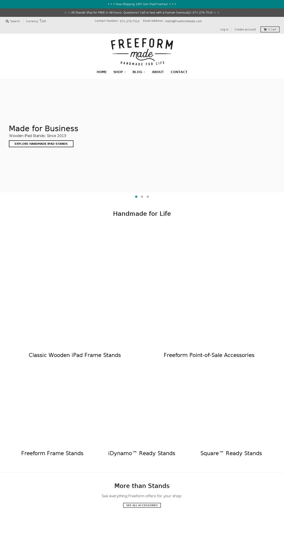 freeformmade.com shopify website screenshot