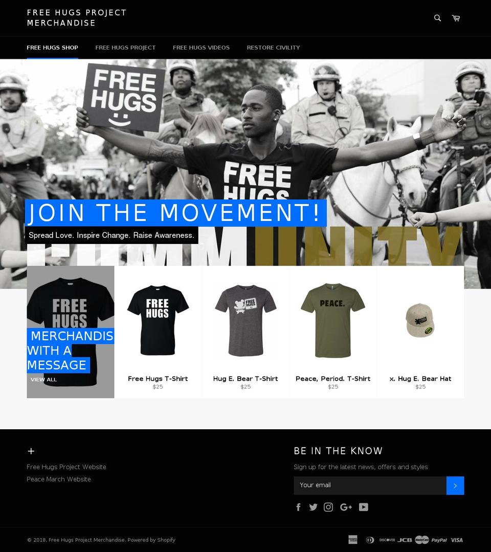freehugsshirt.com — Shopify storefront screenshot