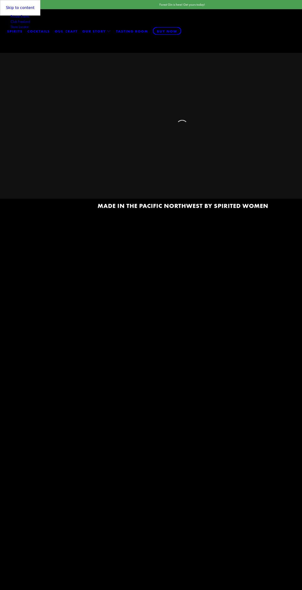 freelandspirits.com shopify website screenshot