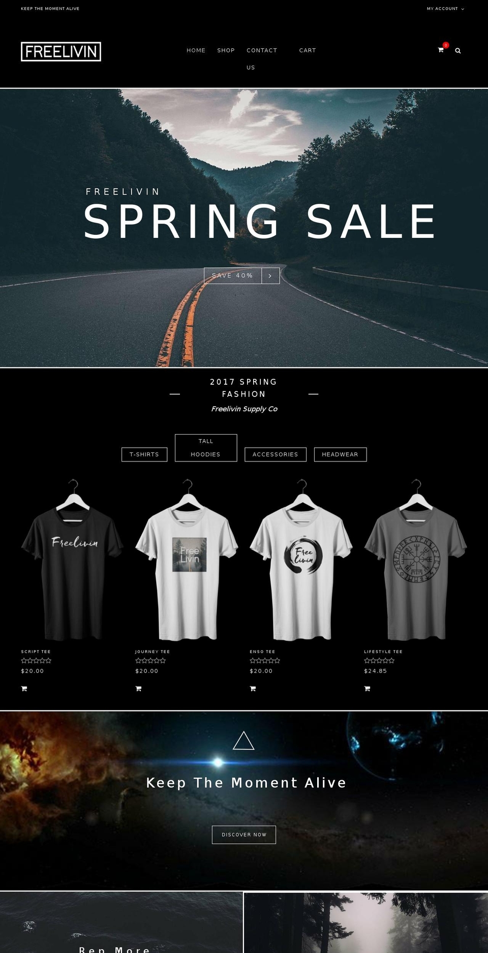 freelivinsupply.com shopify website screenshot