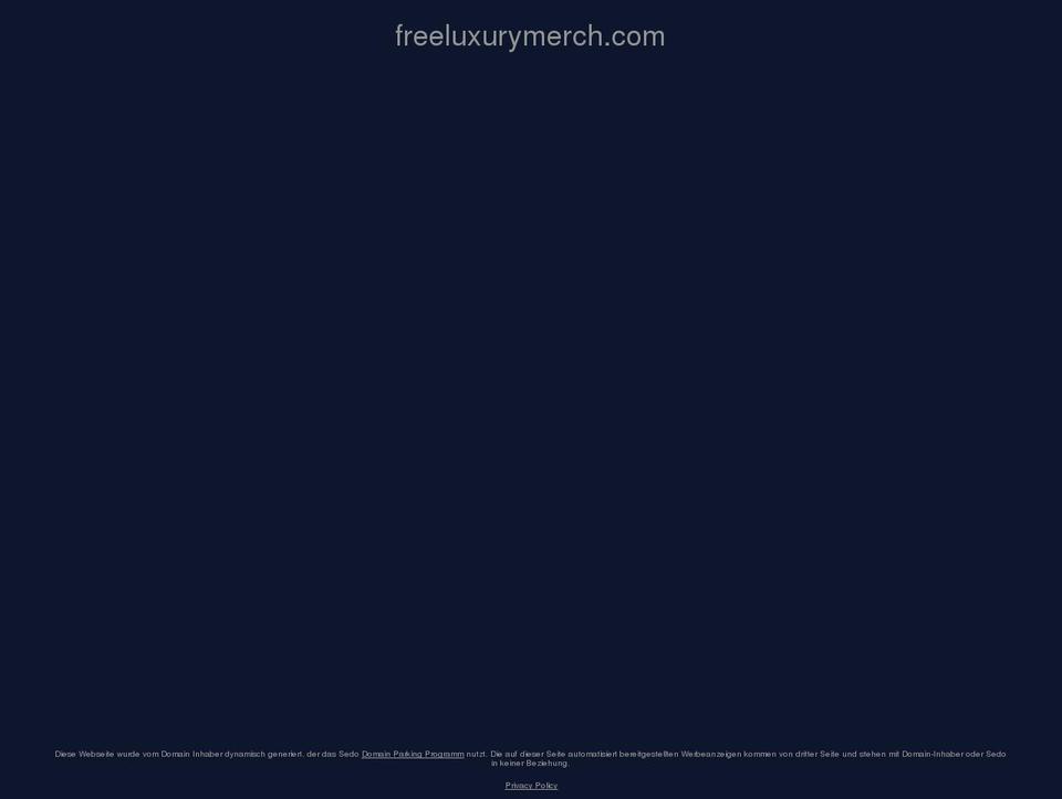 freeluxurymerch.com — Shopify storefront screenshot