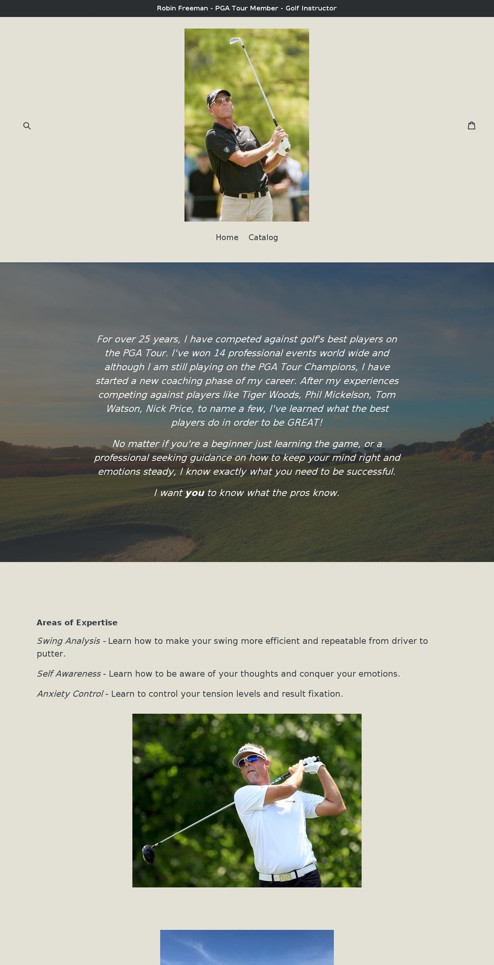 freemangolf33.com — Shopify storefront screenshot