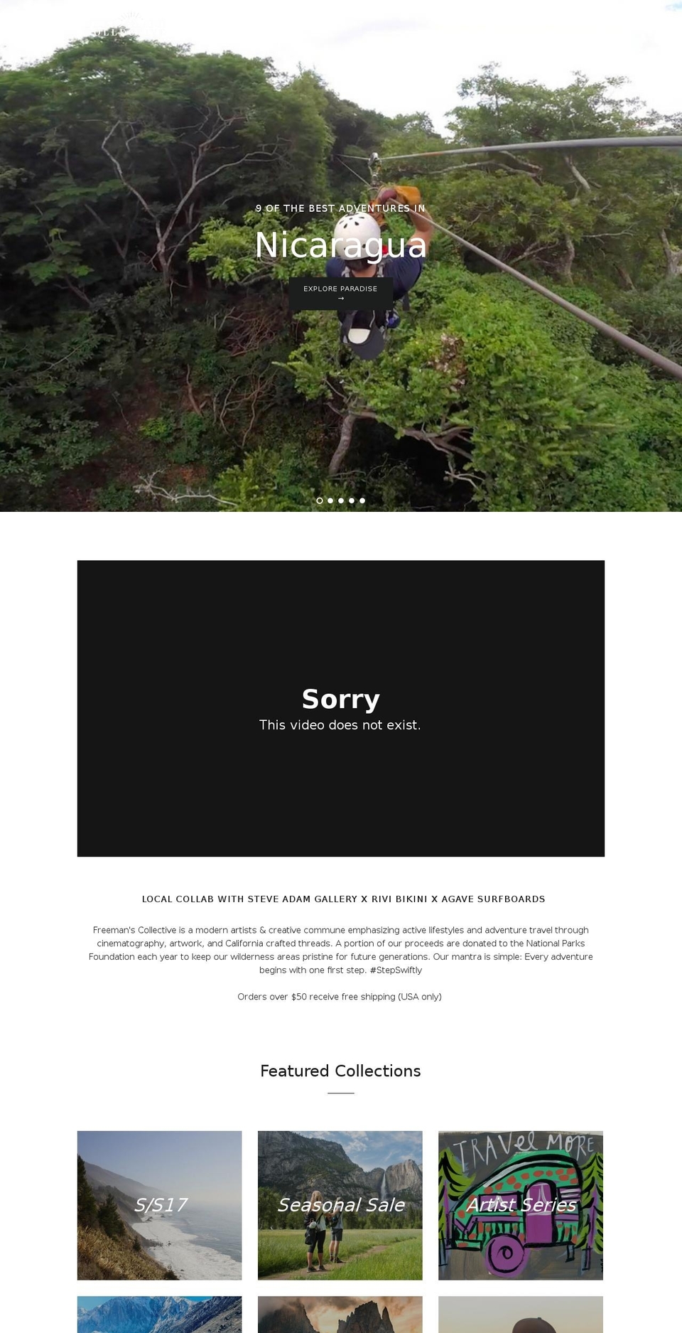 freemanscollective.com shopify website screenshot