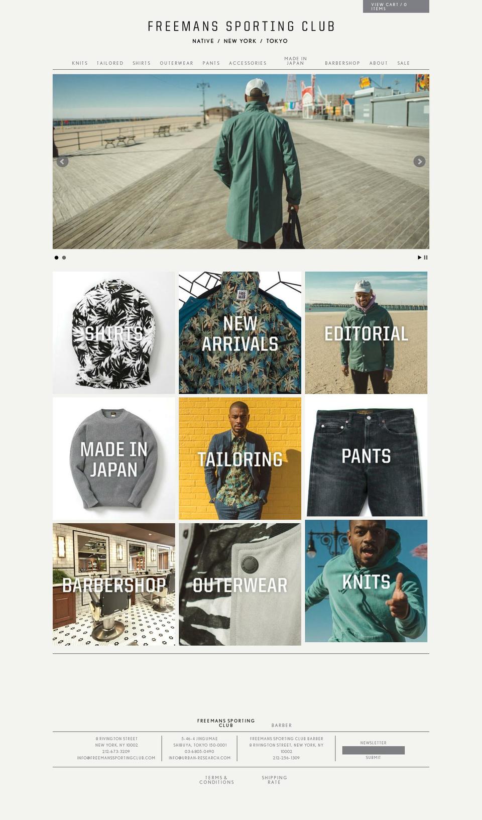 freemanssportingclub.com shopify website screenshot