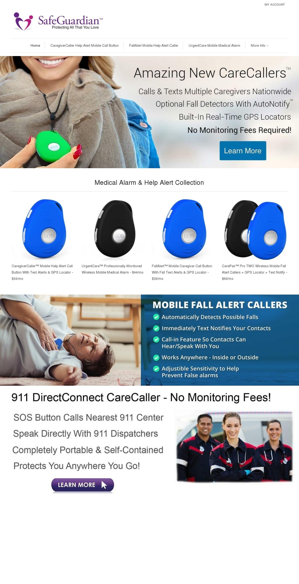 freemedicalalarmsystem.com — Shopify storefront screenshot