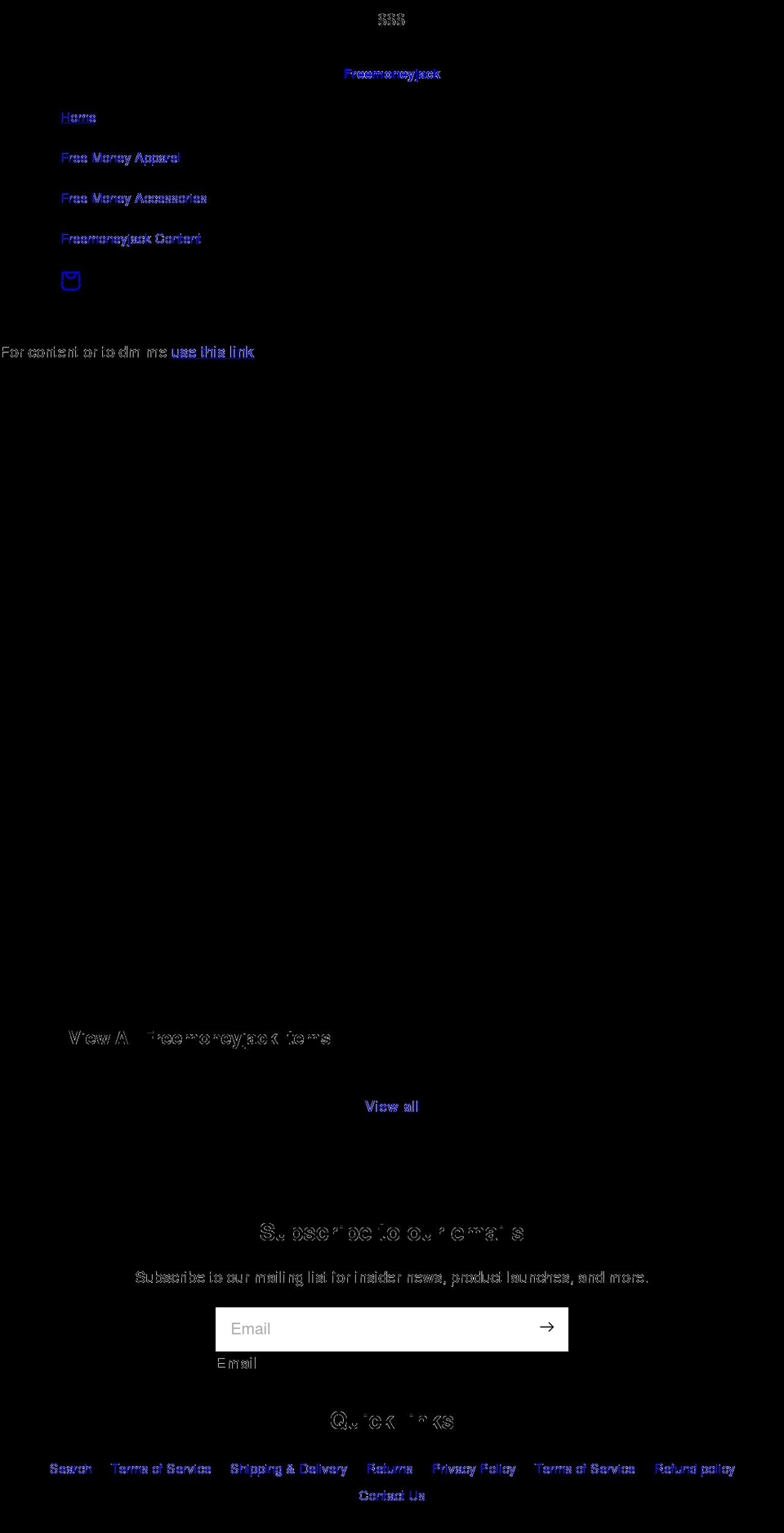 freemoneyjack.com shopify website screenshot