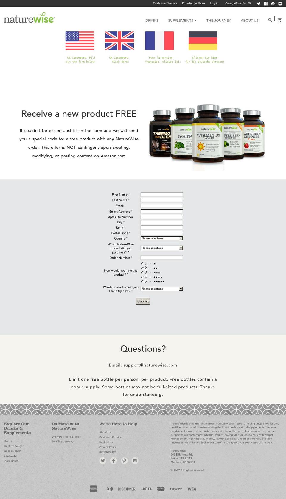 freenaturewise.com shopify website screenshot