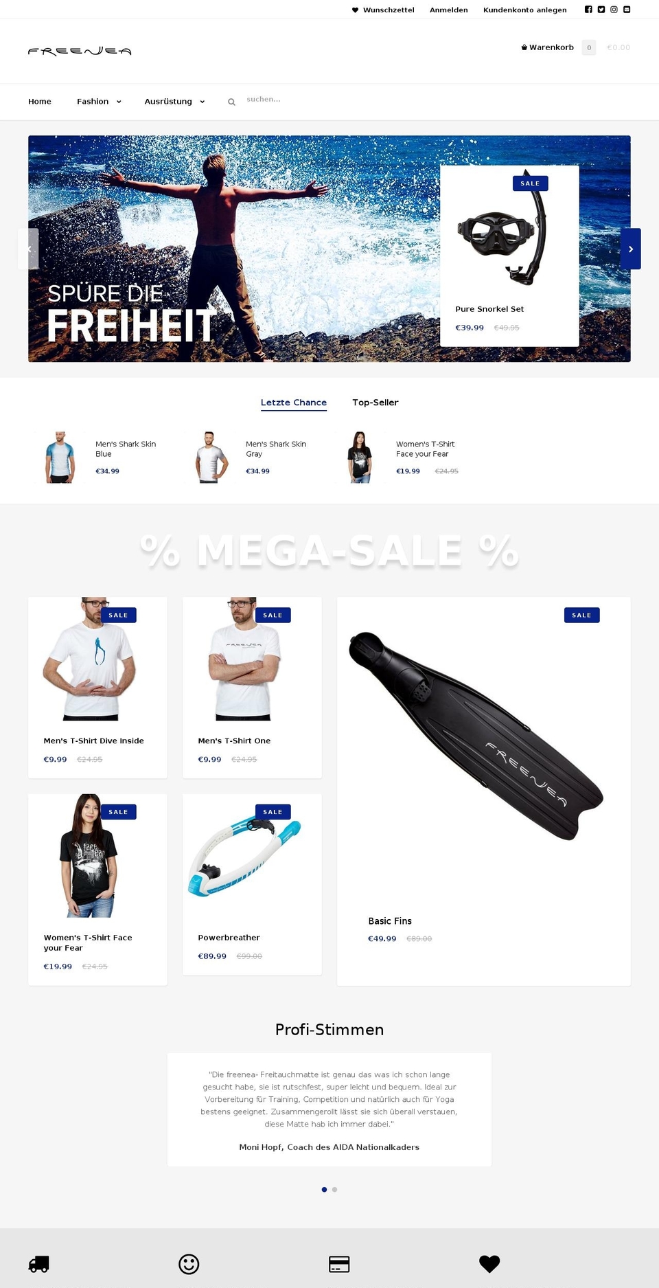 freenea.com shopify website screenshot