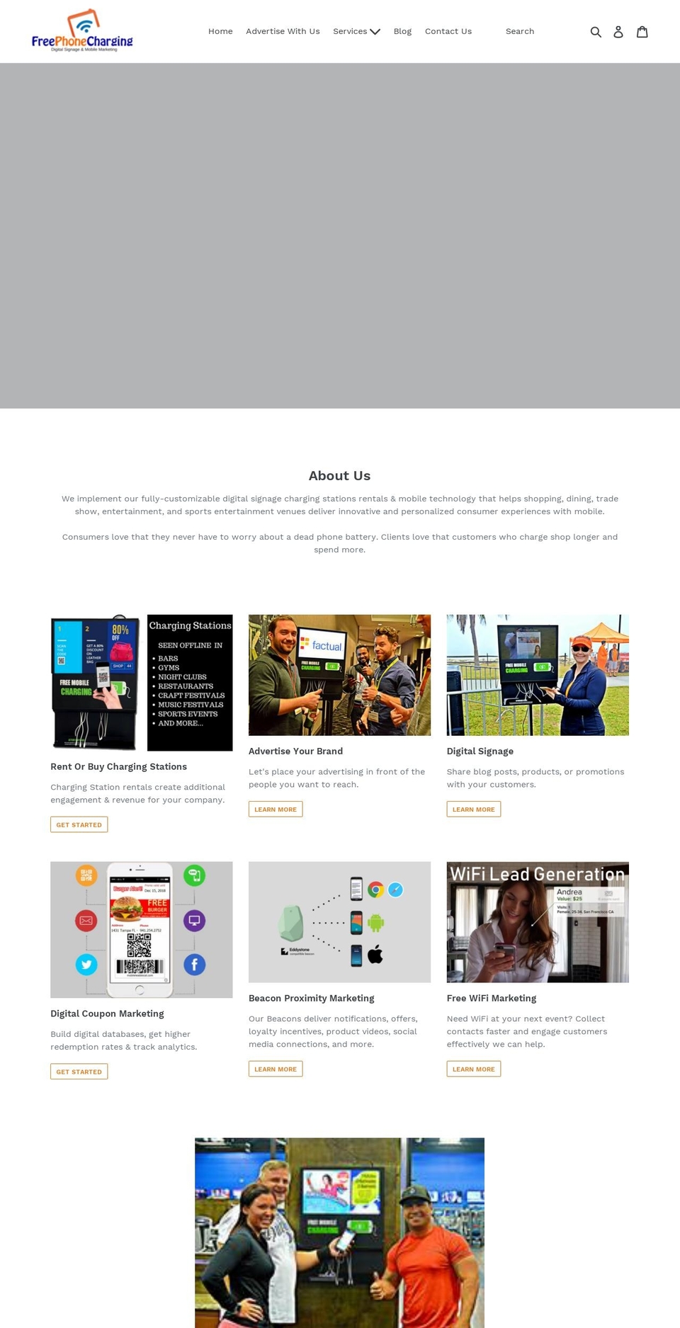 freephonecharging.com — Shopify storefront screenshot