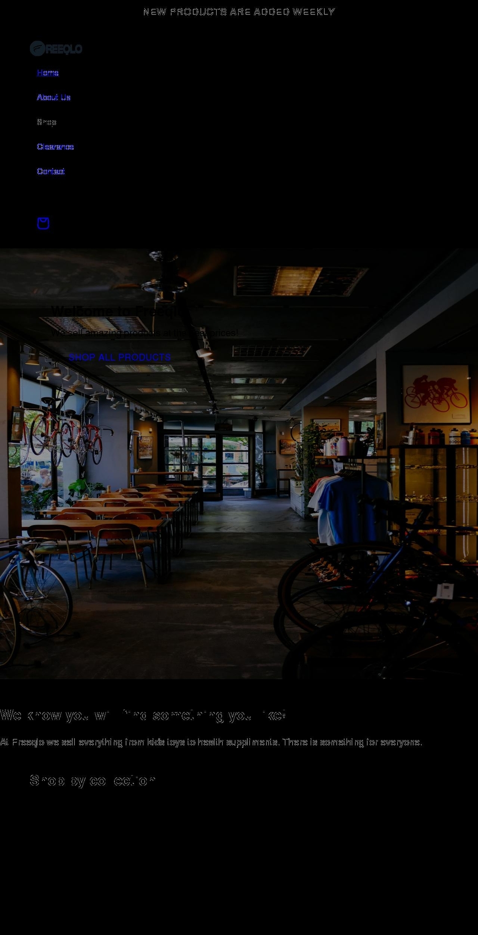 freeqlo.com shopify website screenshot