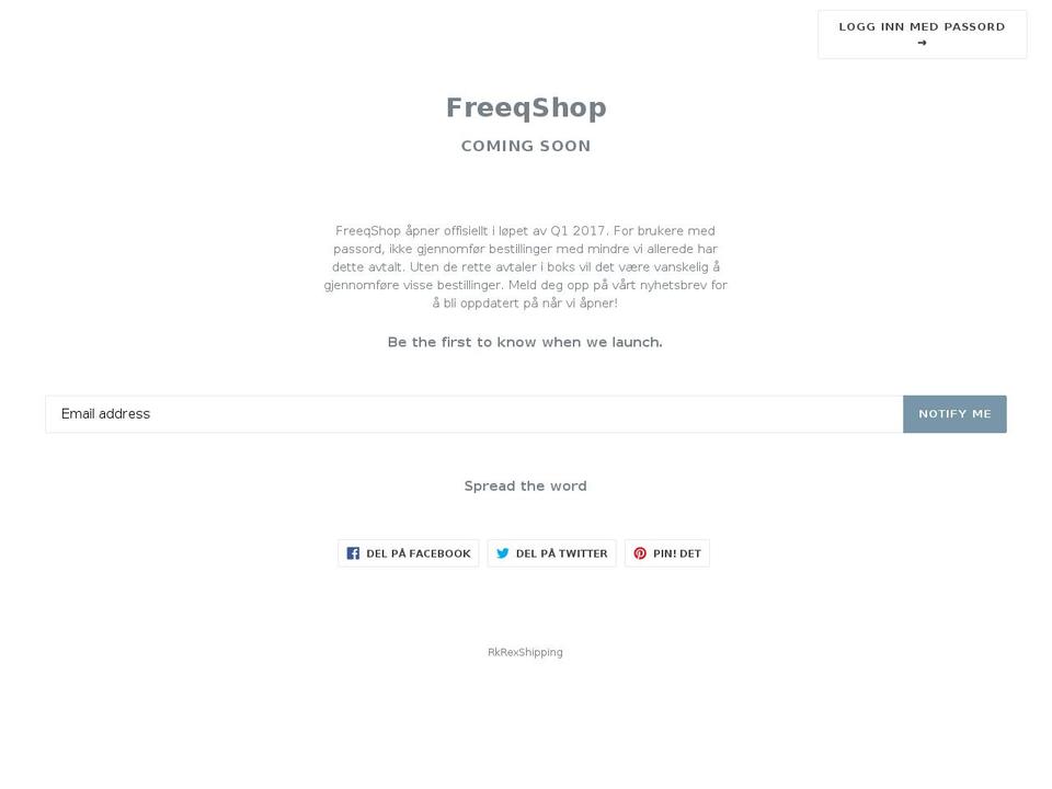 freeqshop.com — Shopify storefront screenshot