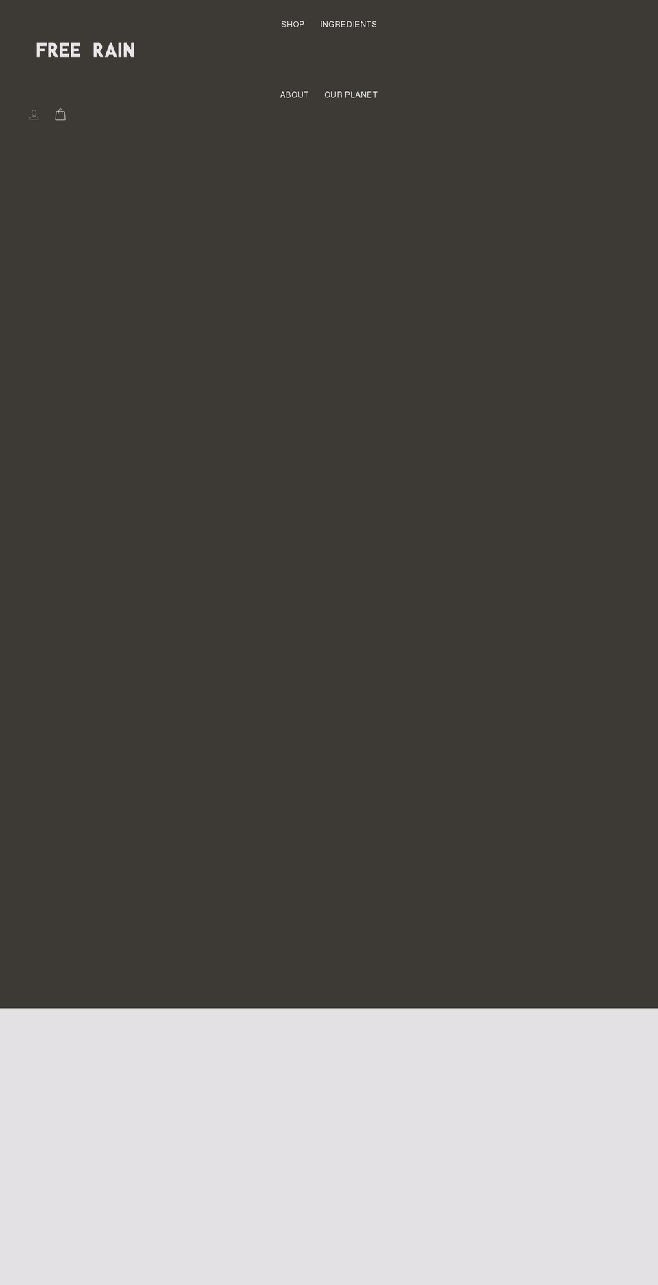 freerain.com shopify website screenshot