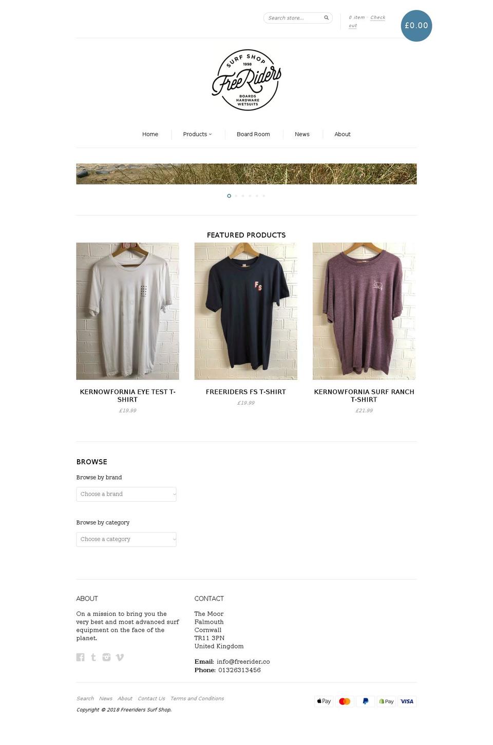 freeriderssurfacademy.com — Shopify storefront screenshot