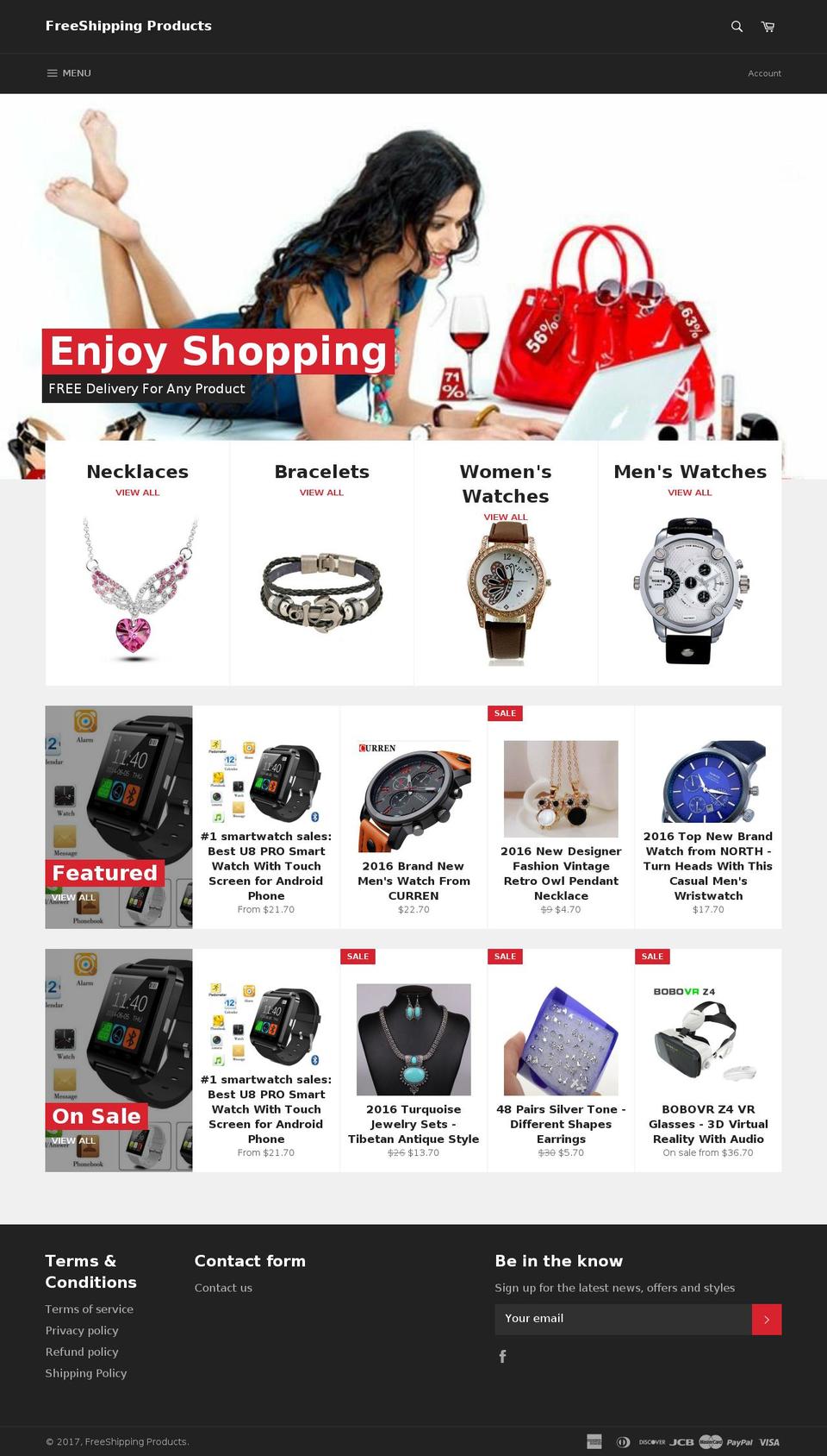 freeshippingproducts.com shopify website screenshot