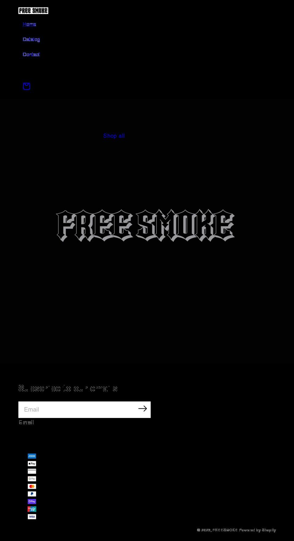 freesmoke.store shopify website screenshot