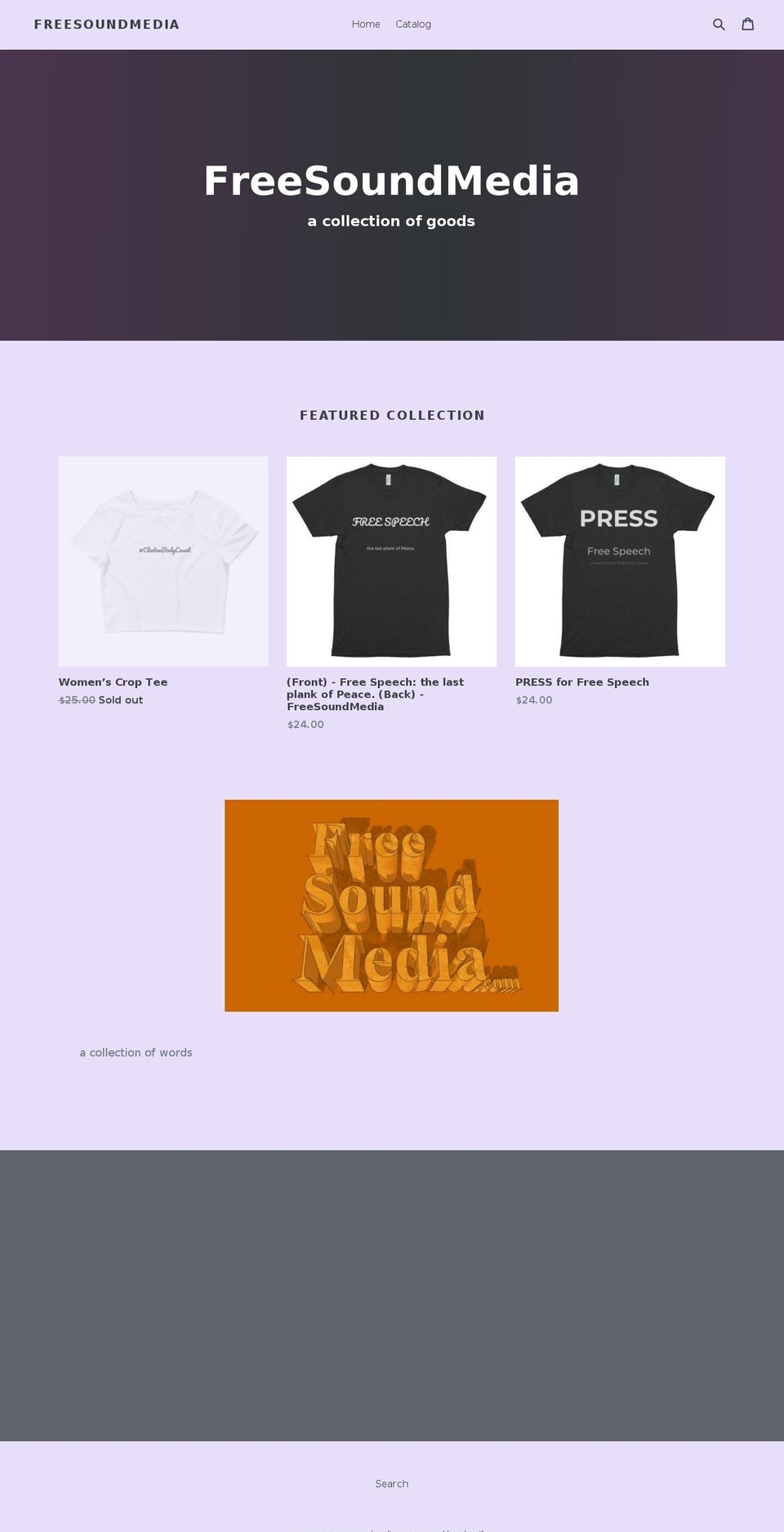 freesoundmedia.com — Shopify storefront screenshot