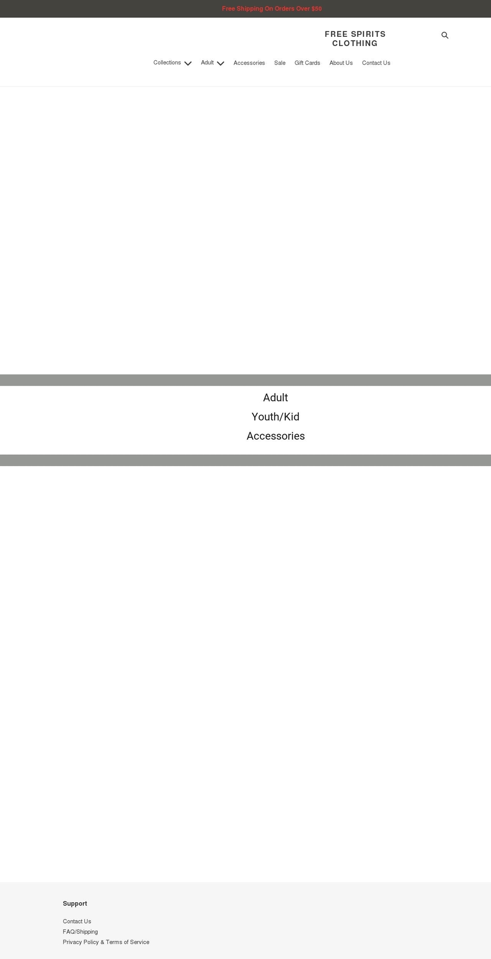 freespiritsclothing.com shopify website screenshot