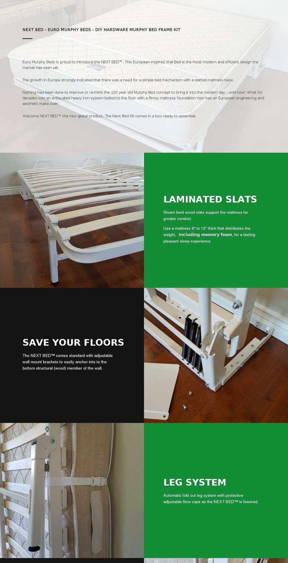 freestandingwallbeds.com shopify website screenshot
