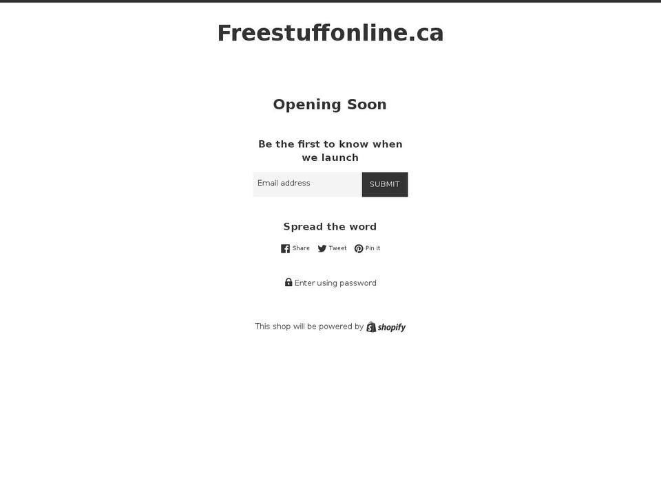 freestuffonline.ca shopify website screenshot