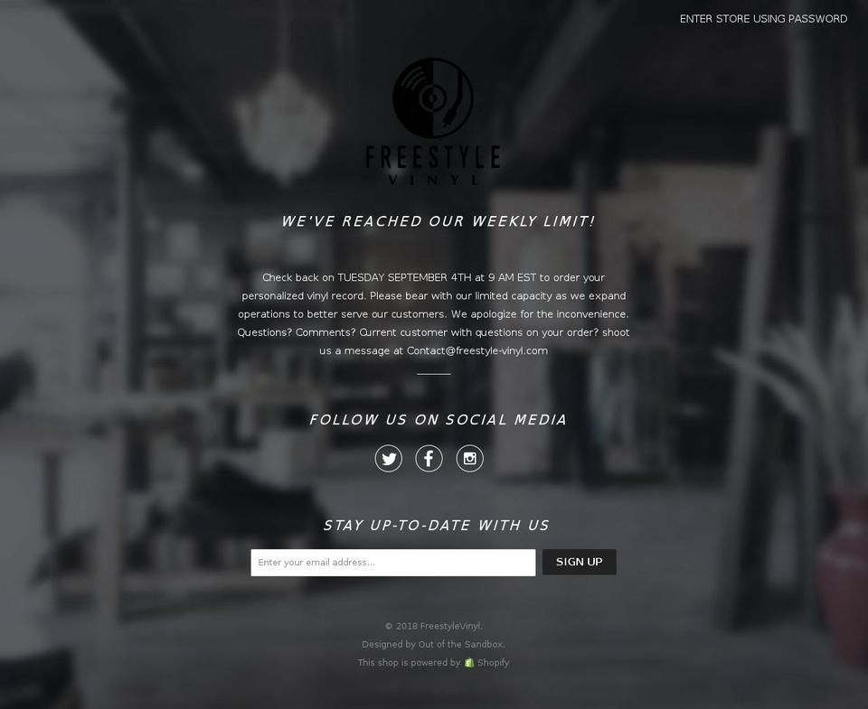 freestyle-vinyl.com — Shopify storefront screenshot
